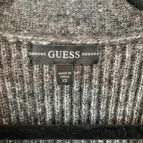 Guess Kimono Sleeve Sweater/Cardigan, Heathered Grey, Size XS - Picture 3 of 5